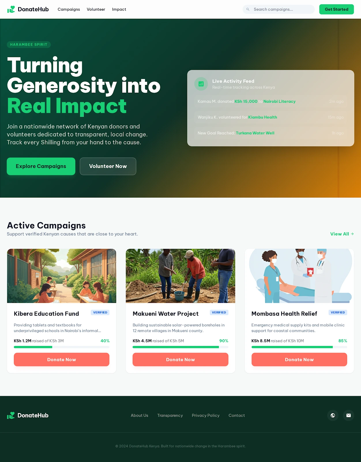 DonateHub screenshot placeholder